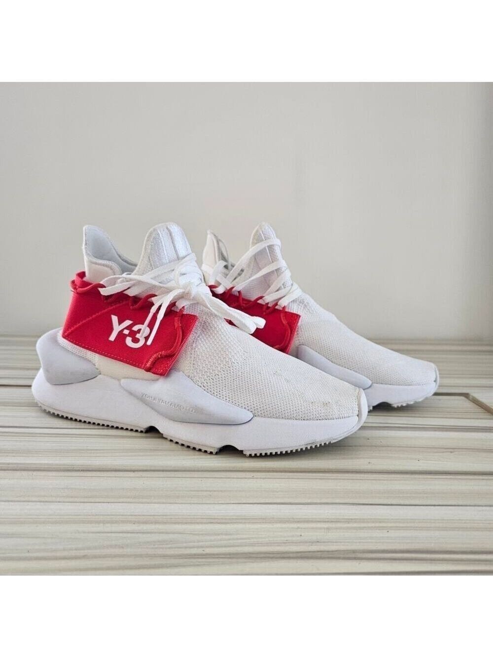 Adidas Y-3 Kaiwa Knit Cloud White Red Size 6